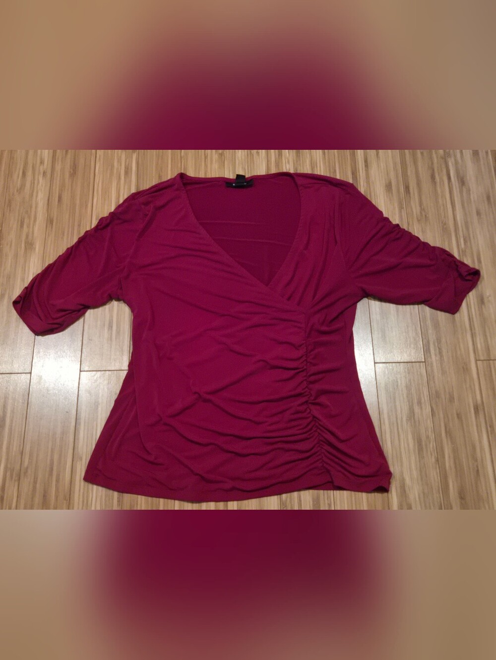 Style & Co Women’s Ruched V-Neck Top